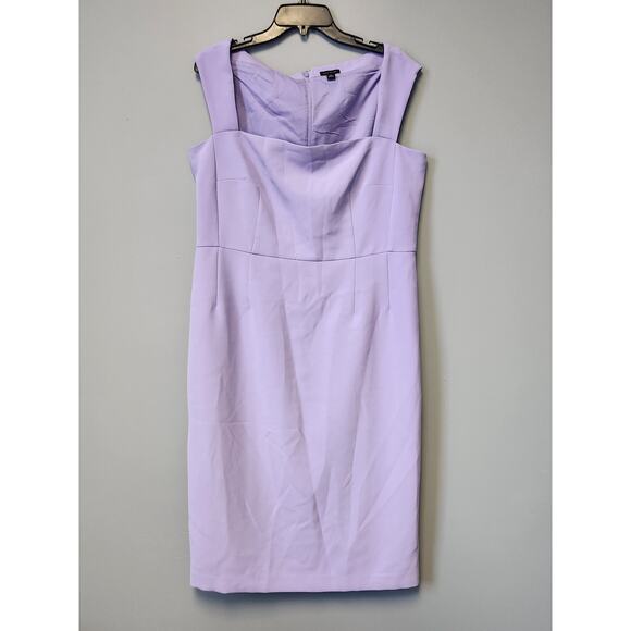 NWOT Ann Taylor Square Neck Cap Sleeve Sheath Dress 14 - Picture 1 of 4